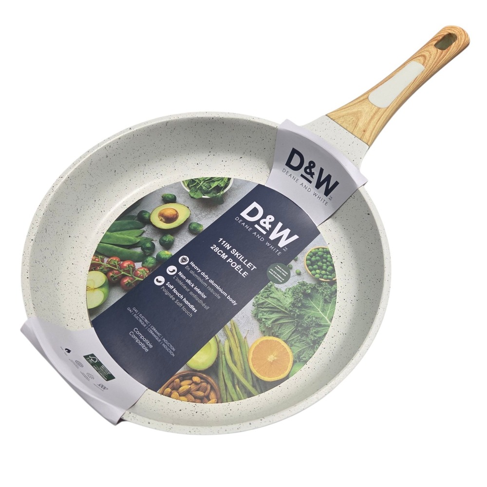 D&W Deane And White Premium‎ Cookware 11in Nonstick Frying Pan Skillet Ivory